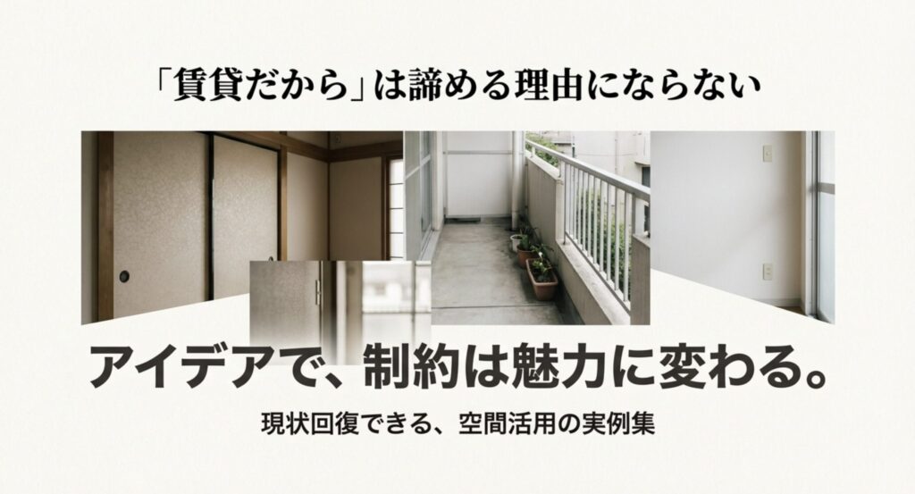 賃貸物件でも諦めない空間活用のアイデア表紙