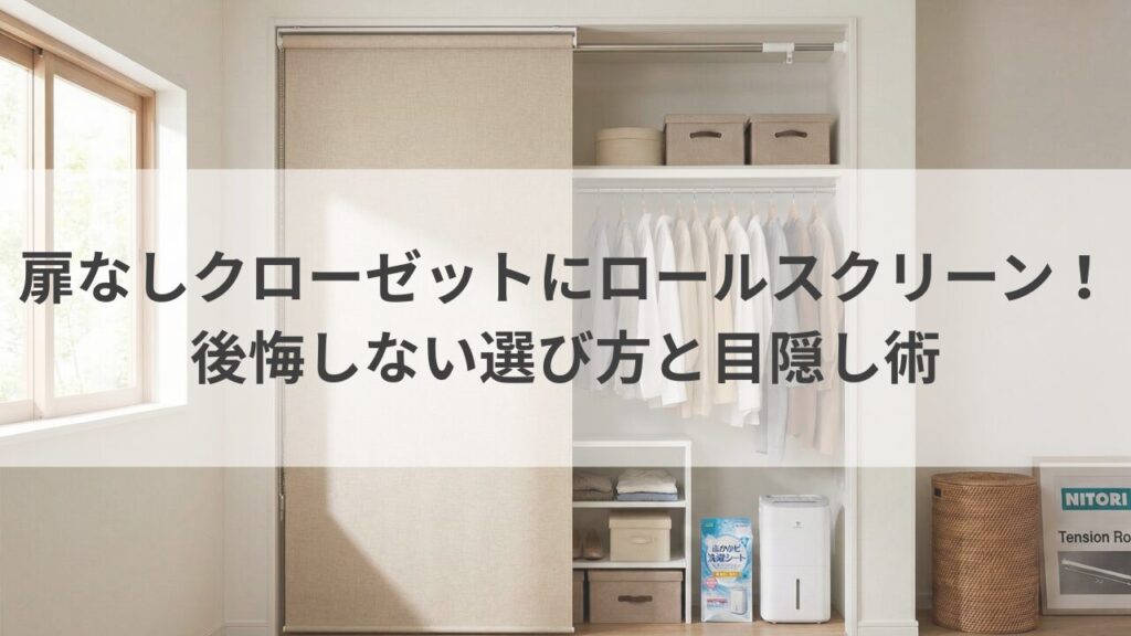 扉なしクローゼットにロールスクリーン！ 後悔しない選び方と目隠し術